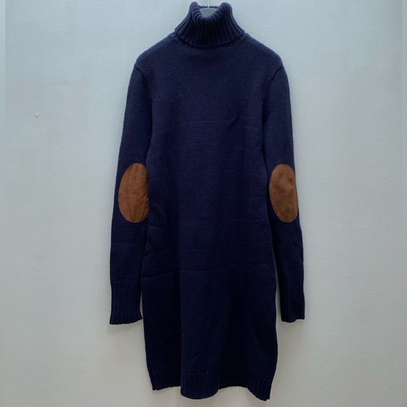 VINTAGE - Polo Ralph Lauren Wool Cashmere Equestrian Turtle Neck Sweater Dress - Picture 7 of 12